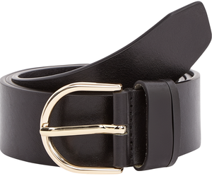 Ceinture formelle en cuir véritable pour homme, noire, en cuir de vachette, avec boucle rectangulaire en alliage, durable, moulage monobloc, largeur 1,5 pouce, 42 - Product Image 1