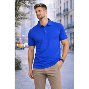 Camisa de Golf para Hombre, Manga Corta, Estampada, Color Marrón, Poliéster/Algodón, Logotipo Frontal, Tejido Transpirable, Corte Regular, Casual - Product Image 2