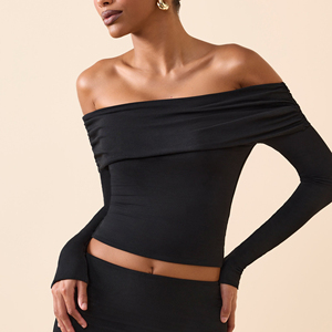 Chemises à manches longues et épaules dénudées sur mesure pour femmes, vêtements de mode urbaine et de plein air pour adultes et jeunes filles - Product Image 4