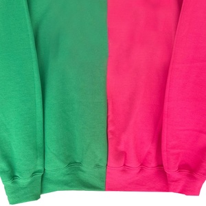 Sweat-shirts décontractés pour femmes, couleur verte et rose, motif uni, patchs brodés, pour sororités et fraternités - Product Image 3