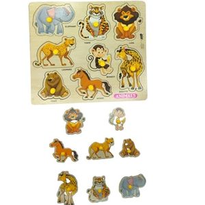 Rompecabezas de Animales Jagan para Niños, Juego de Aprendizaje con Tablero de Rompecabezas de Animales de Madera Ecológica - Product Image 2