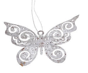 <b>Butterfly</b> Silver Finish Look Fancy Christmas Craft India <b>Decorative</b> Ornaments of Iron and Festival Ornaments <b>party</b> supplies - Product Image 1