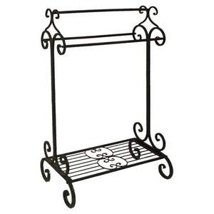 Porte-serviettes et porte-plaids doré antique, mobilier fonctionnel - Product Image 2