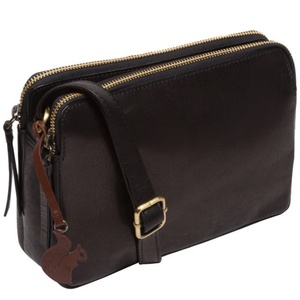Bolso Bandolera de Cuero Negro de Lujo para Mujer, Bolso de Hombro de Moda Premium con Herrajes Elegantes y Correa Ajustable - Product Image 3