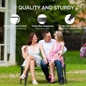 Vintage Mid Century Indoor/Outdoor Dining <b>Bench</b> <b>Metal</b> Industrial Entryway <b>Bench</b> Patio S-Style Table for Porch Patio Entryway - Product Image 3