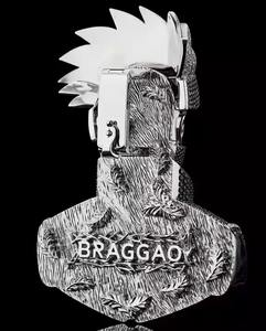 Colgante personalizado Iced Out de plata 925 con moissanita y diamantes, estilo Hip Hop, para él, con diseño de máscara facial, Joyería Fina, Colgantes y Dijes - Product Image 1