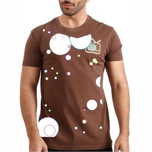 Loose Drop Shoulder Design Logo Oversized Custom Woven T-Shirts 100% Cotton for Men Loose Fit Printed High Street Style - Product Image 5