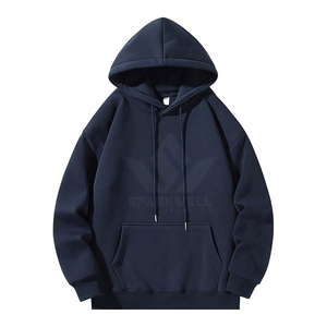 Sudadera con Capucha Extra Grande para Hombre, Color Verde Oliva, Manga Larga, Bolsillo Tipo Canguro, Estilo Casual para Otoño, 100% Algodón, Tinte Liso - Product Image 6