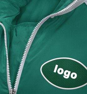 Veste Anorak Homme Imperméable à Deux Grandes Poches, Coupe-Vent à Capuche Unie avec Fermeture Éclair 1/4 Personnalisable - Product Image 6