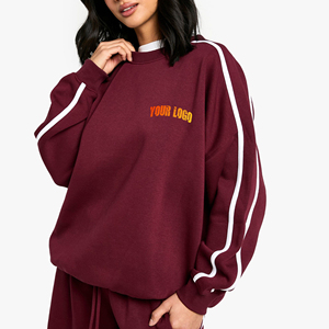 Sweat-shirt pour femme en coton français 100% écologique, à capuche, tricoté, d'hiver, de haute qualité, avec logo personnalisé OEM - Product Image 1
