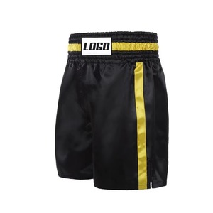 Professional Breathable Lightweight Durable Boxing Shorts Trunk Shorts 3D Embroidery Customized Logo Unisex for Martial <b>Arts</b> - Product Image 1
