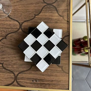 ชุดจานรองแก้วโมเสกทำมือ TCE คุณภาพพรีเมียม ของตกแต่งโต๊ะอาหาร ทนความร้อน สำหรับใช้ในบ้าน สำนักงาน ของขวัญ และขายส่ง - Product Image 3