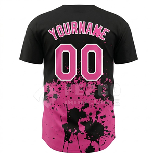 เสื้อเบสบอลคุณภาพสูงเสื้อทีมโพลีเอสเตอร์พิมพ์ลายถ่ายเทความร้อนระบายอากาศได้ดีป้องกันแบคทีเรียเป็นมิตรกับสิ่งแวดล้อม - Product Image 3