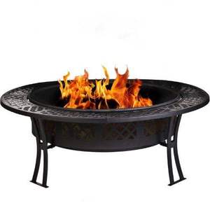Brasero décoratif de jardin en fer forgé avec support, modèle Winters Natural Heater, en forme de cœur, pour rôtir - Product Image 3