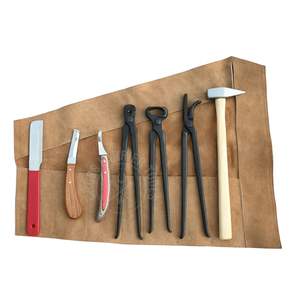 Kit de Herramientas Profesional para Herrador con Cortaúñas, Pinza para Clavos, Extractor de Clavos, Martillo para Herraduras, Cuchilla de Doble Cara y Cuchillo para Clavos - Product Image 1