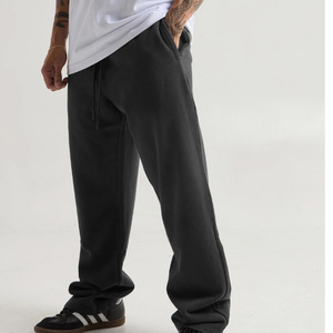 Nouveau pantalon de survêtement homme taille mi-haute en coton/polyester couleur unie, style ample avec 2 poches latérales, idéal pour le quotidien - Product Image 6