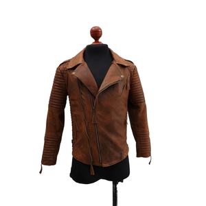 Veste en cuir mince d'automne hiver pour hommes nouveau design à la mode avec longue longueur et fermeture à glissière latérale pour la vente en gros - Product Image 1