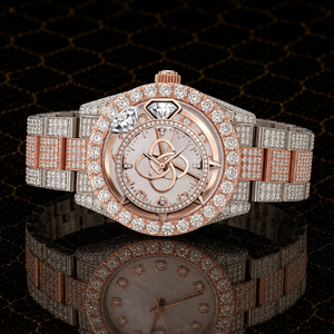 Reloj de Lujo con Diamantes Moissanite para Hombre, Reloj de Pulsera de Acero Inoxidable - Product Image 1