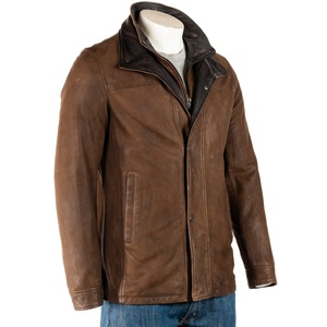 Premium <b>Men's</b> Genuine Sheep Leather <b>Jacket</b> With <b>Shearling</b> winter coat premium quality Wholesale Leather <b>Jackets</b> - Product Image 5