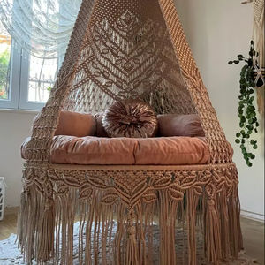 Macrame patio double swing,Patio swing,Macrame swing,Macrame <b>hanging</b> swing,Macrame - Product Image 1