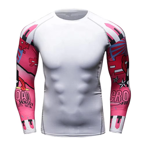 เสื้อรัดกล้ามเนื้อ MMA ดีไซน์ล่าสุด แขนยาว ระบายอากาศได้ดี สีสันตามสั่ง ไซส์ผู้ใหญ่ แฟชั่นอินเทรนด์ ขายส่ง OEM - Product Image 6