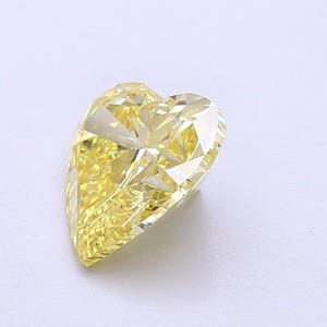 Diamant CVD de laboratoire 1,50 ct, jaune fantaisie, taille cœur, VS1, EX Polished, diamant synthétique en vrac, vente en gros d'usine pour fournisseurs de bijoux - Product Image 3