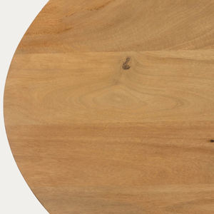 Base de Metal Industrial Estilo Jaula con Tapa Ovalada de Madera de Mango Sólida, Mesa de Comedor Moderna de Estilo Europeo para el Hogar, Cocina o Restaurante - Product Image 6