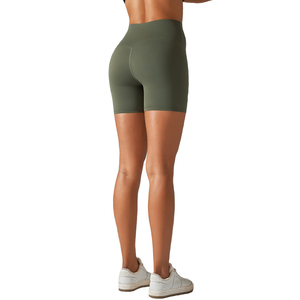Custom Logo <b>Tummy</b> <b>Control</b> Fitness Butt Lifting Gym Shorts Women Breathable High Waist Biker Yoga Short With Pocket - Product Image 2