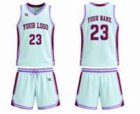 Conjunto de Uniforme de Baloncesto Personalizado 100% Poliéster, Sin Mangas, Secado Rápido, con Impresión de Logotipo, Nombre y Número en la Parte Delantera, para Adultos