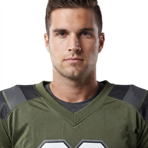 Custom Adult American Football Uniform Set Sublimation Eco-Friendly Breathable Mesh V-Neck Jersey Compression Fit <b>Pants</b> - Product Image 3