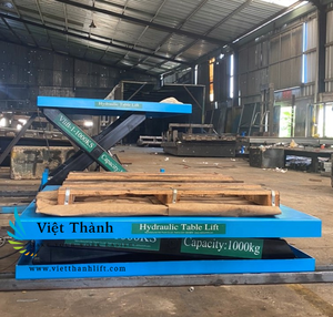 Capacidad pesada 1 tonelada Mesa elevadora de tijera hidráulica eléctrica Apilador eléctrico peatonal Garantía del motor 1 año Mecánico en Vietnam - Product Image 2