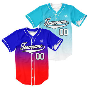 Camiseta de Béisbol Personalizada con Estampado de Hongos Psicodélicos para Hombre, Uniforme de Equipo con Botones, Camisa Deportiva Transpirable de Poliéster, OEM - Product Image 1