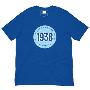 T-shirt unisexe bleu roi à motif, col rond, en coton doux, manches courtes, décontracté, mode quotidienne, streetwear - Product Image 1