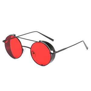 Gafas de Sol Modernas RTS de Estilo Steampunk, Montura Redonda Completa de Metal, Lentes de PC con Protección UV400, Personalizables para Hombre y Mujer - Product Image 6