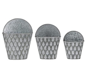 High Selling <b>Wall</b> Mounted Galvanized Planter And Flower Vases Indoor <b>Decorative</b> Flower Pots Hanging Planters - Product Image 2