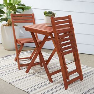 Marco bruno rossastro balcone legno bistrot Set elegante mobili da giardino per l'intrattenimento all'aperto - Product Image 6