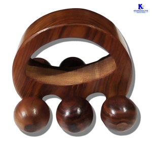 Rodillo de masaje de acupresión de madera de 6 ruedas K Star WRP6 con 6 bolas para relajación muscular y circulación - Product Image 2