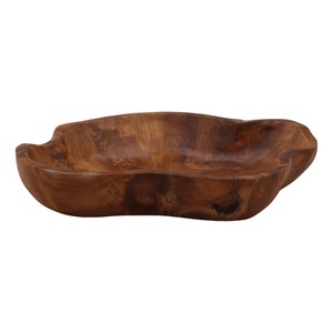 Carved Wooden Bowl Minimalist Design for Dining Table Decoration and Food Serving - Product Image 4