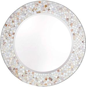 Best Price Wholesale Handcrafted Round <b>Wall</b> <b>Hanging</b> <b>Mirror</b> Natural Capiz Shell Mosaic Bathroom Decor Mother Of Pearl <b>Mirror</b> - Product Image 4
