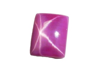 Rubis Étoile Rouge Rectangulaire 10x12 mm 6,5 Carats Créé en Laboratoire Poli Opaque Cabochon avec Effet Étoile à 6 Branches pour la Fabrication de Bijoux - Product Image 2