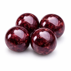 Chakralume Boule de Cristal Rouge Naturelle Polie Pierre de Guérison Reiki Méditation Feng Shui Décoration Énergétique Pyramide Ange Inde - Product Image 1