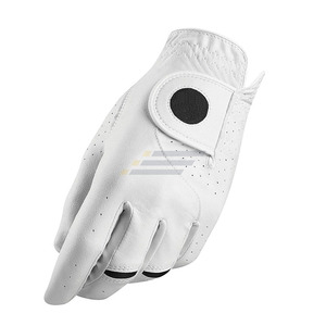 Premium High Quality Genuine Leather Men Golf Gloves Custom Logo OEM Service UV Protection Adjustable Wrist <b>Strap</b> Cabretta - Product Image 3
