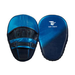 Custom Hot Thai Type Boxing <b>Pads</b> Thai Kick Boxing <b>Focus</b> Mitts Foot Target Wolon Leather Black and Red Free Size - Product Image 2