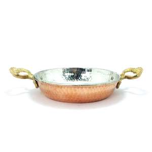 Poêle en cuivre artisanal alvéolée, poêle à omelettes, poêle à frire, poêle à griller 14-27 cm, étamée - Product Image 3