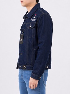 Blouson Bomber en Denim Imperméable Réversible pour Homme – Style Décontracté avec Col Rabattable, Idéal pour la Moto et l'Hiver - Product Image 2