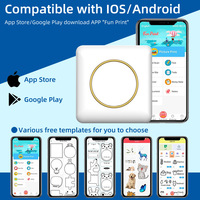 Imprimante thermique miniature portable avec Bluetooth pour l'impression d'étiquettes de poche et d'autocollants adhésifs