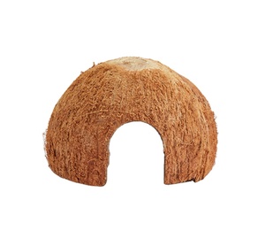 Cachettes de demi-coquilles de noix de coco fabriquées à la main pour 100% naturelles, durables et idéales pour les terrariums. - Product Image 1