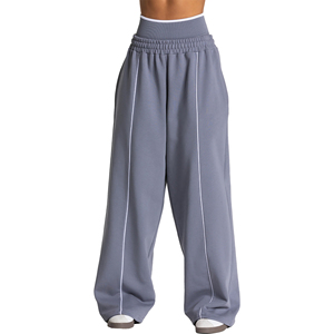 Pantalones Deportivos de Invierno para Mujer, Cintura Media, Holgados, Transpirables, Ecológicos, 100% Algodón, Color Lavanda - Product Image 1