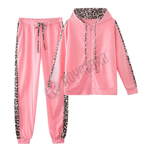 ชุดวอร์ม2ชิ้นสำหรับผู้หญิงชุดวอร์มมีฮู้ดเสื้อสเวตเชิ้ตและกางเกงจ๊อกกิ้งแฟชั่นชุดกีฬา - Product Image 3