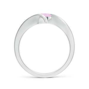 925 Sterling Silver Rhodium-Plated <b>Rose</b> <b>Quartz</b> Engagement Wedding <b>Ring</b> Vintage Everyday Style Wholesale Rhaya Jewels Trendy - Product Image 2
